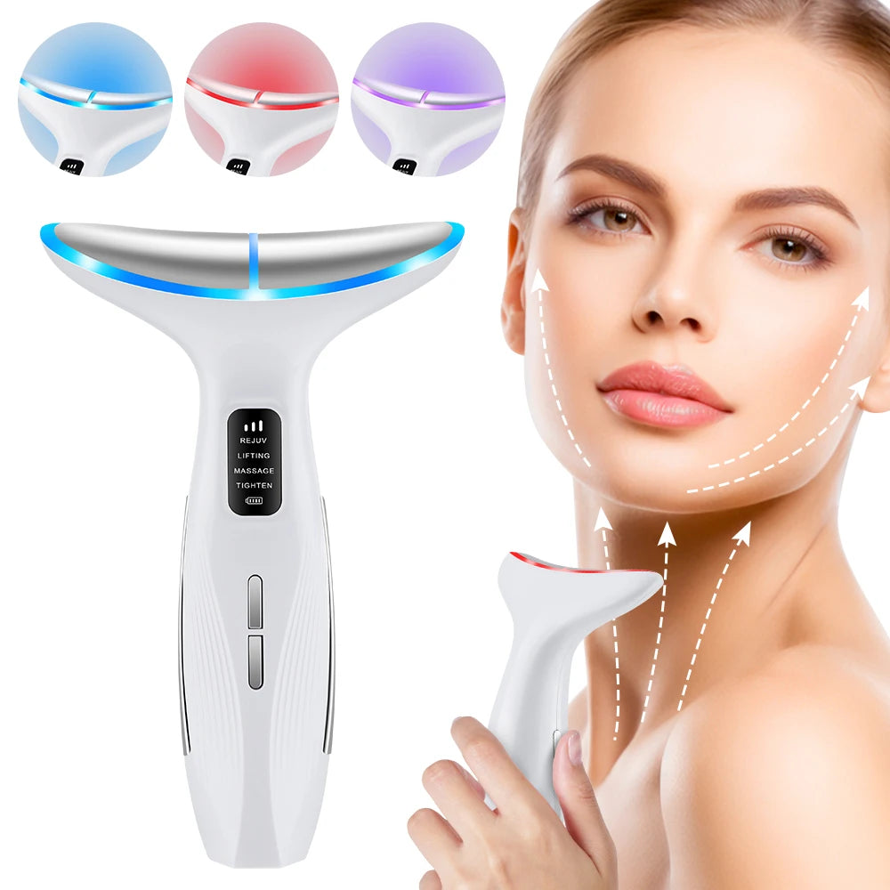 ⚡ GlowTech™ 3-in-1 Neck & Face Lifting Wand