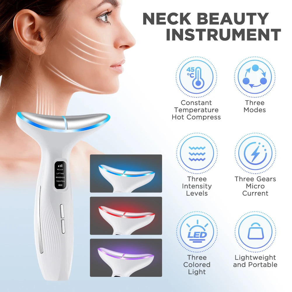 ⚡ GlowTech™ 3-in-1 Neck & Face Lifting Wand